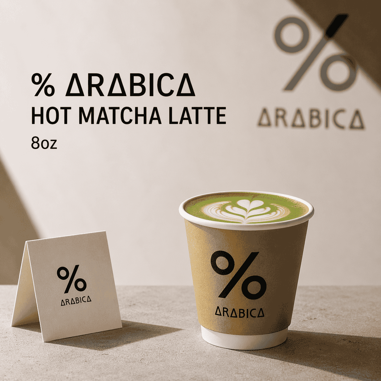 % Arabica Hot Matcha Latte